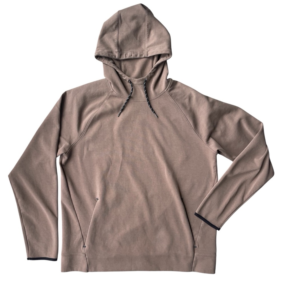 Old Navy Men’s Active Dynamic Fleece Hoodie Sweatshirt Sz. L Taupe 4 Way Stretch